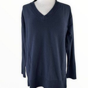 Tommy Hilfiger | Navy V-Neck Long-Sleeve Pullover Sweater | Sz SP